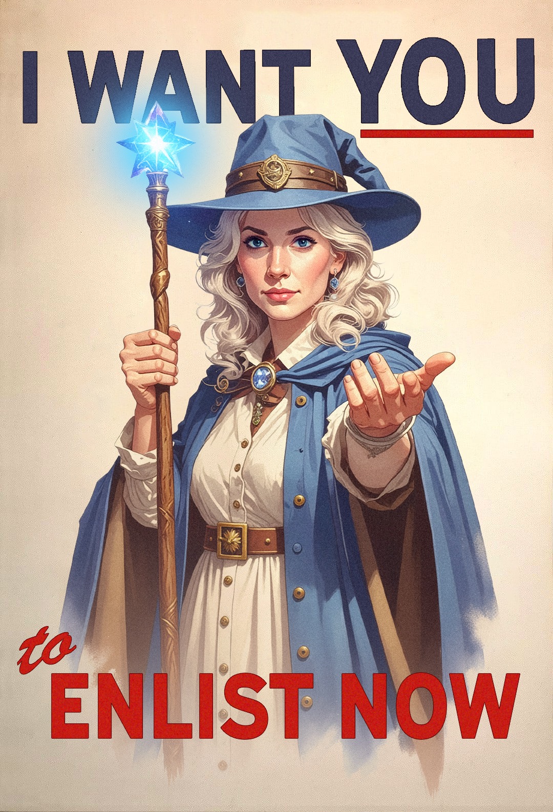 I Want You to Enlist Now - Recruitment Poster