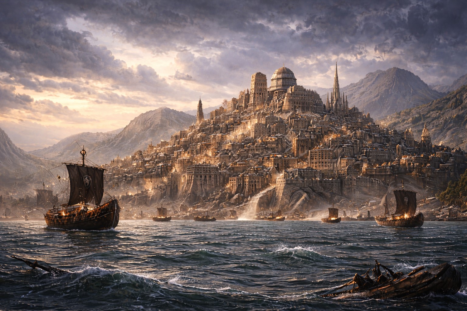 The city of Athkatla under siege