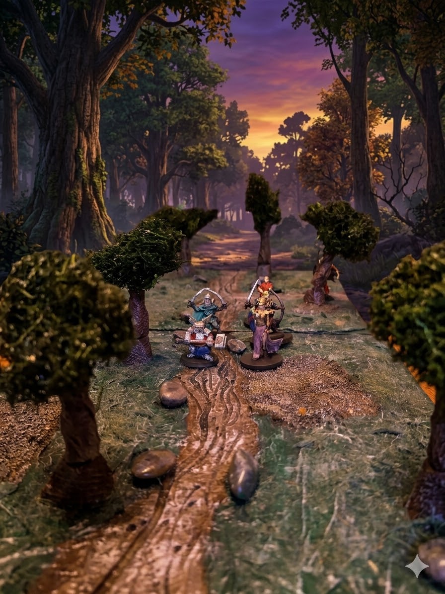 Adventurers pushing inland through the forest toward Sainte-Mère-Église Cathedral